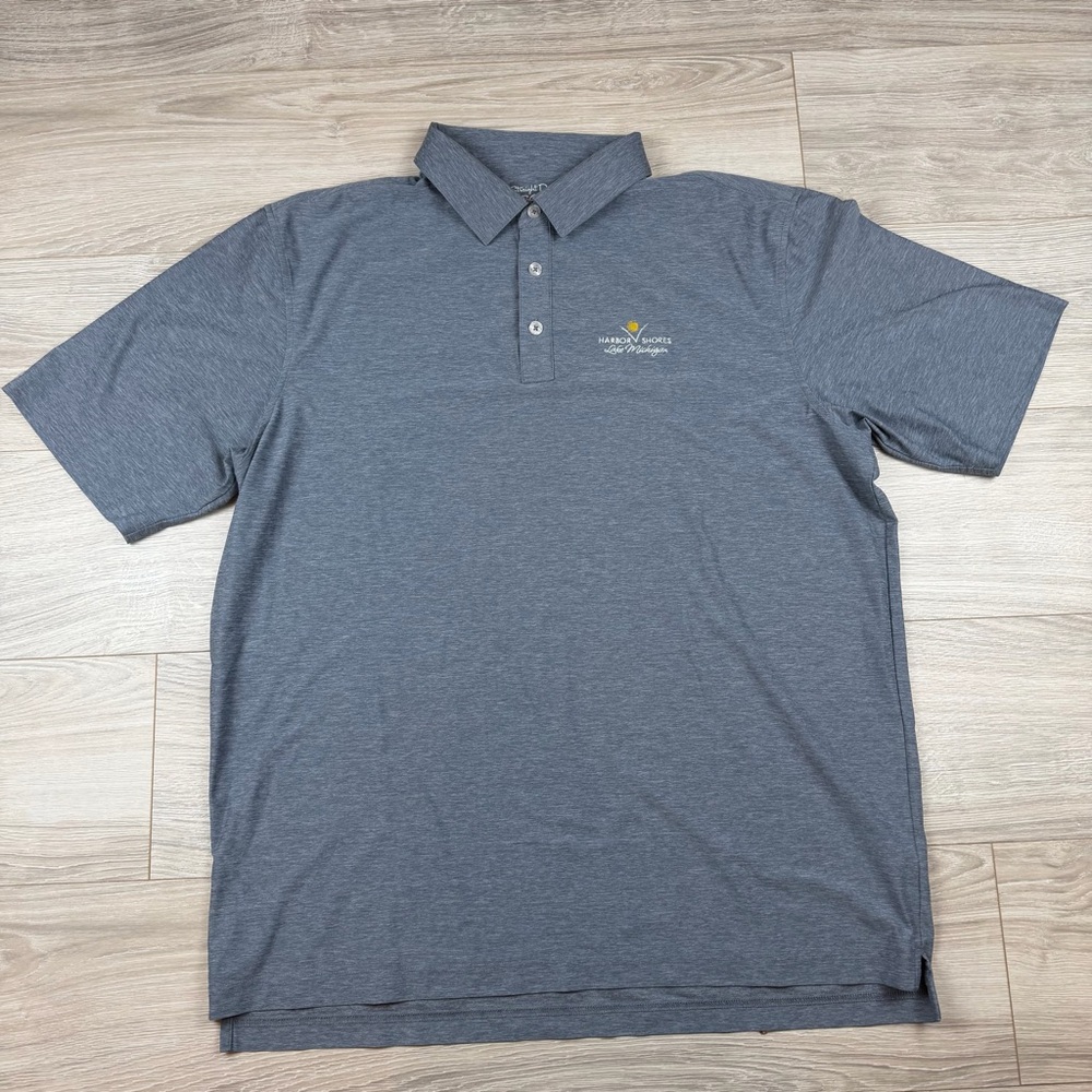 Straight Down‎ Performance Harbor Shores Golf Club Polo Shirt Gray Men's XXL